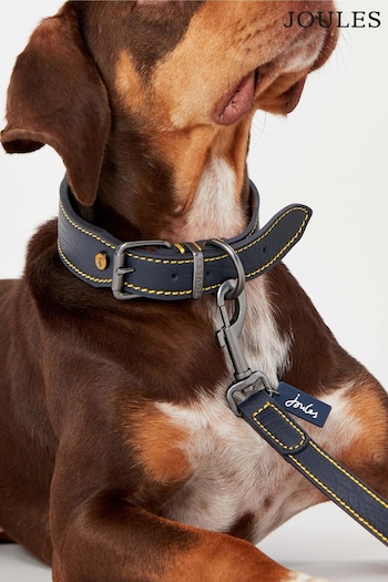 Joules Blue Adjustable Leather Dog Collar (U35928) | £14 - £18