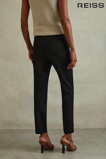 Reiss Black Joanne Petite Slim Fit Tailored Trousers (U36276) | £98