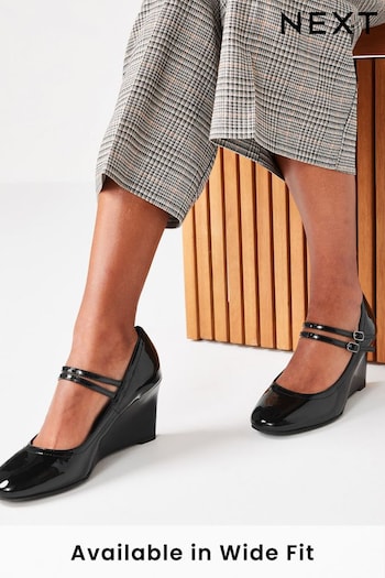 Black Forever Comfort® Mary Jane Wedge Shoes (U36561) | £42