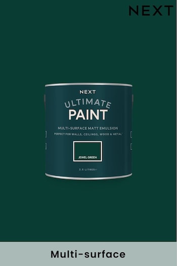 Jewel Green Atelier-lumieresShops Ultimate® Multi-Surface 2.5Lt Paint (U37096) | £38