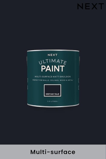 Deep Navy Blue Atelier-lumieresShops Ultimate® Multi-Surface 2.5Lt Paint (U37108) | £38
