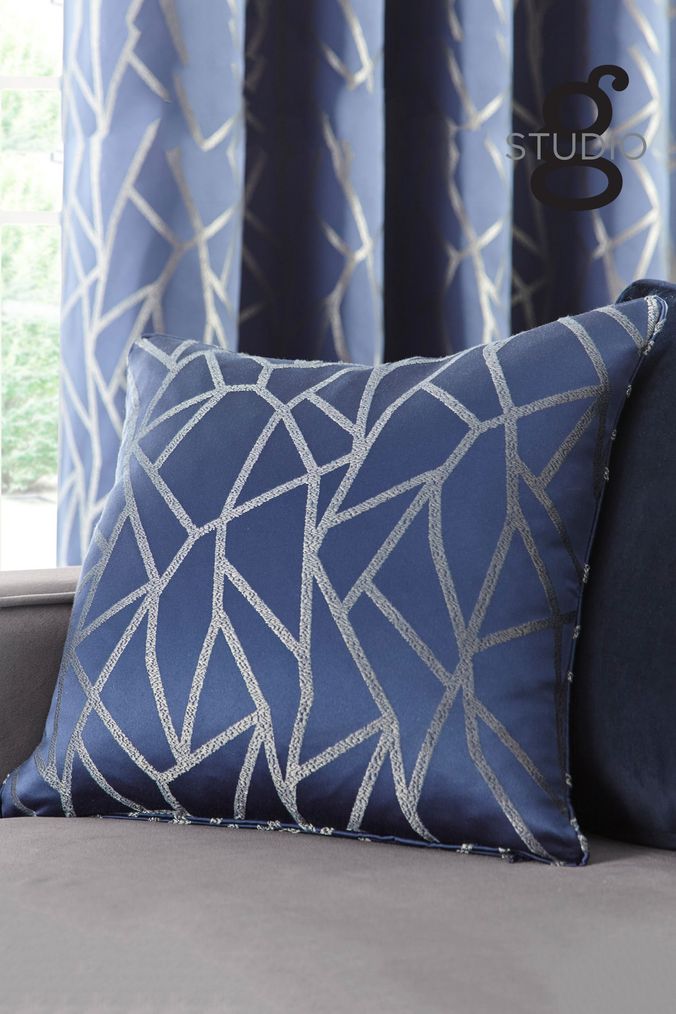 Blue and silver hotsell cushions