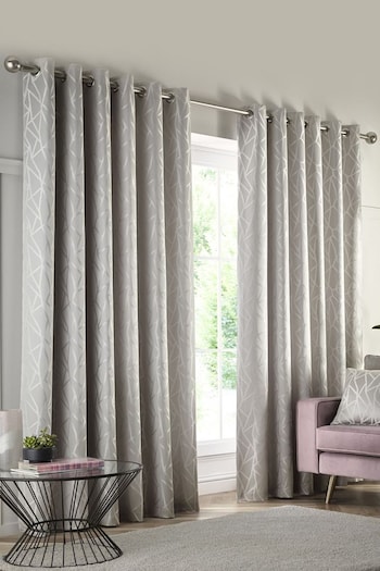 Studio G Silver Como Eyelet Curtains (U37273) | £90 - £230