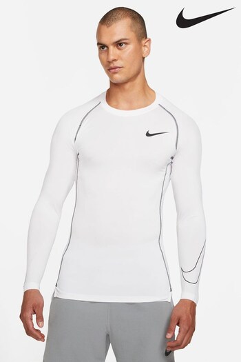 Nike Pro White Dri-FIT Long Sleeve T-Shirt (U37545) | £38