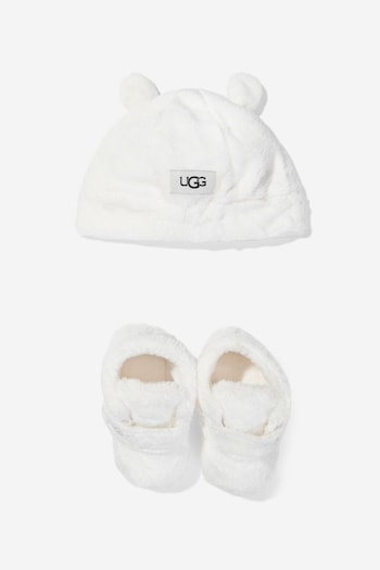 Baby Bixbee Booties And Beanie Gift Set in White (U37773) | £60
