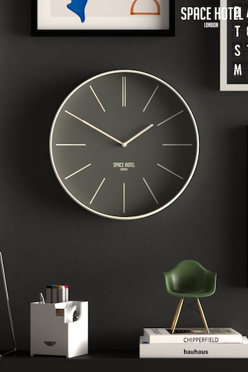 Space Hotel Grey Sci-Fi Sid Grey Clock (U39188) | £40