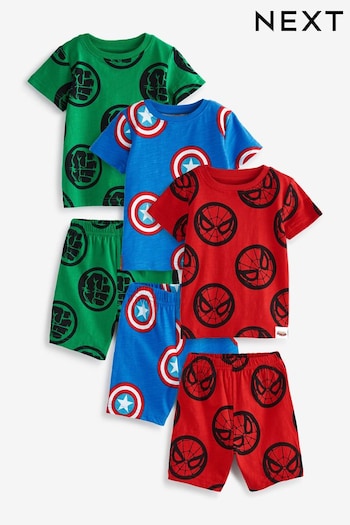 Marvel Short Pyjamas 3 Pack (12mths-12yrs) (U39249) | £29 - £37