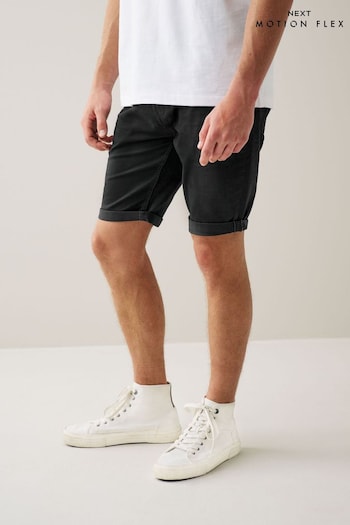 Charcoal Grey Motionflex 5 Pocket Chino Jumper Shorts (U39587) | £24