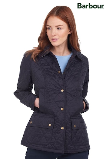 Barbour® Navy Blue Summer Beadnell Quilt Jacket (U39693) | £125