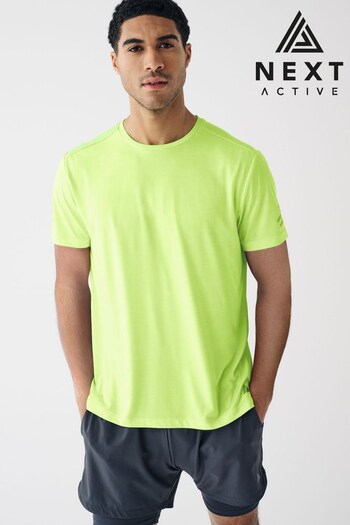 Yellow Short Sleeve Tee Active Gym & Training T-Shirt (U40513) | £16