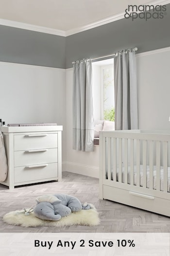 Baby Boys 0mths- 2yrs White Wash Franklin 2 Piece Furniture Set (U40726) | £929