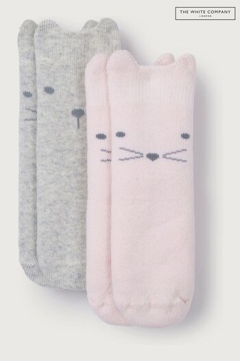 The White Company Pink Face Socks Set Of 2 (U40728) | £6