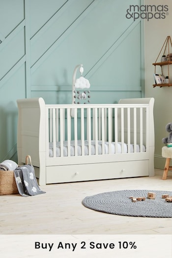 All Baby Unisex Pure White Mia Cot Bed (U40730) | £379