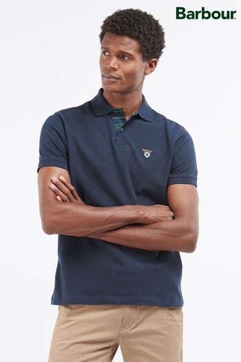 Barbour® Navy Blue Mens Society Polo T-Shirt (U40845) | £50