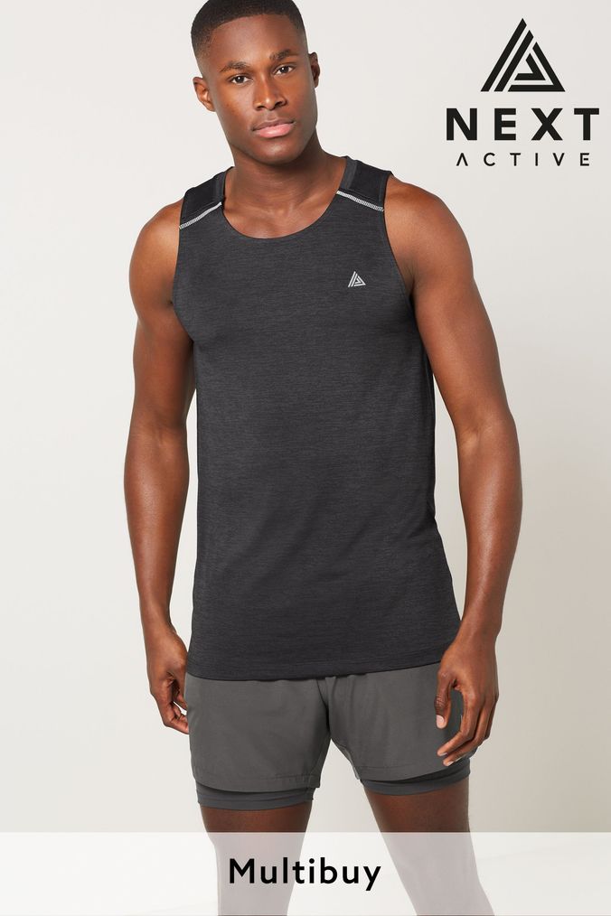 Charcoal Grey JuzsportsShops Active Gym & Training Vest (U41066) | £16
