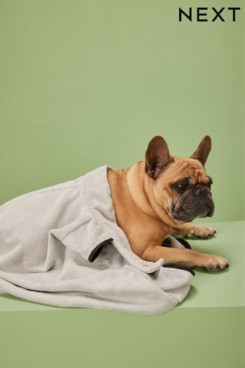 Grey Zipped Dog Drying Towel (U41214) | £16 - £20
