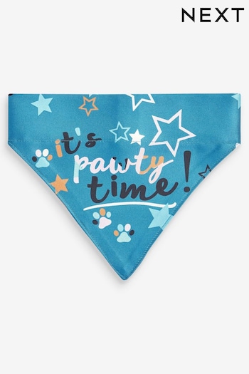 Teal Blue Party Time Pet Bandana (U41222) | £6