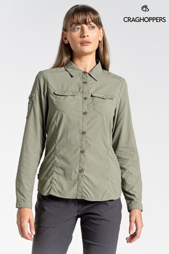 Craghoppers Green NosiLife Adventure LS Shirt (U41904) | £70