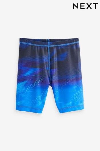 Digital Blue Ombre Longer Length Stretch Swim Shorts (3-16yrs) (U42064) | £8 - £14