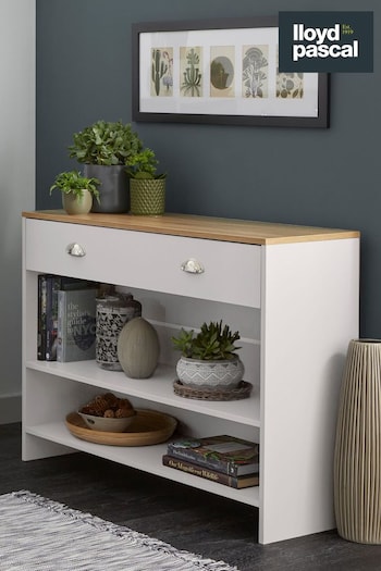 Lloyd Pascal Cream Stratford Console Table With 2 Shelves (U42196) | £120