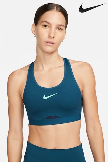 Nike dallas Blue Dri-FIT Swoosh High Support Sports Bra (U42337) | £45