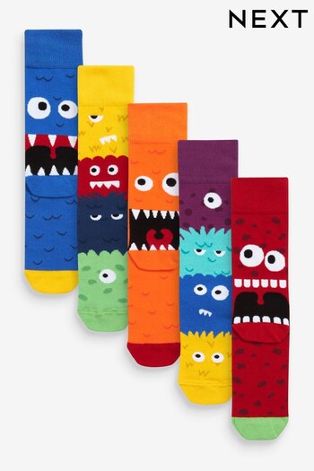 Monster 5 Pack Pattern Socks (U42682) | £14