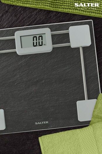 Salter Silver Toughened Glass Electronic Bathroom Scale (U42875) | £18