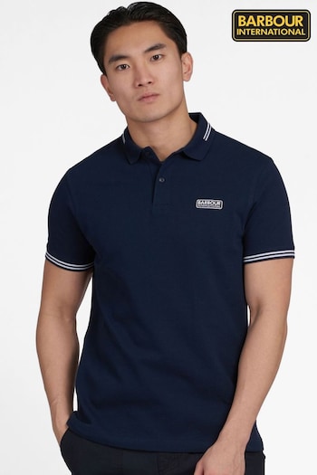 Barbour® International Blue Essential Tipped Polo Shirt (U43206) | £50