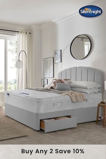 Silentnight Grey Miracoil Geltex 2 Drawer Divan Bed Set (U43538) | £740 - £915