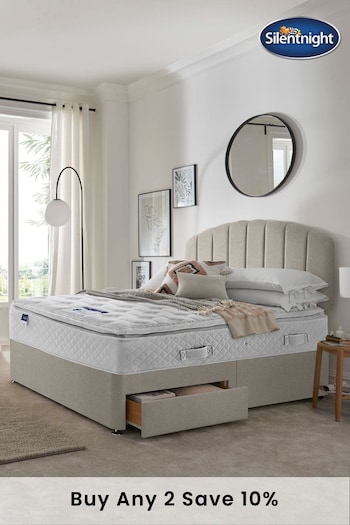 Silentnight Natural Miracoil Geltex Pillowtop 2 Drawer Divan Bed Set (U43541) | £765 - £945