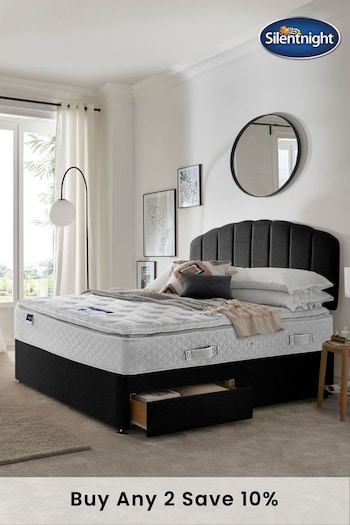 Silentnight Black Miracoil Geltex Pillowtop 2 Drawer Divan Bed Set (U43543) | £765 - £945