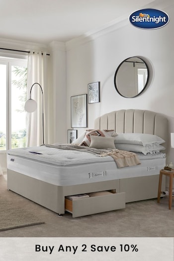Silentnight Natural Mirapocket 2000 Geltex Pillowtop Mattress and 2 Drawer Divan Base Bed Set (U43553) | £1,010 - £1,255