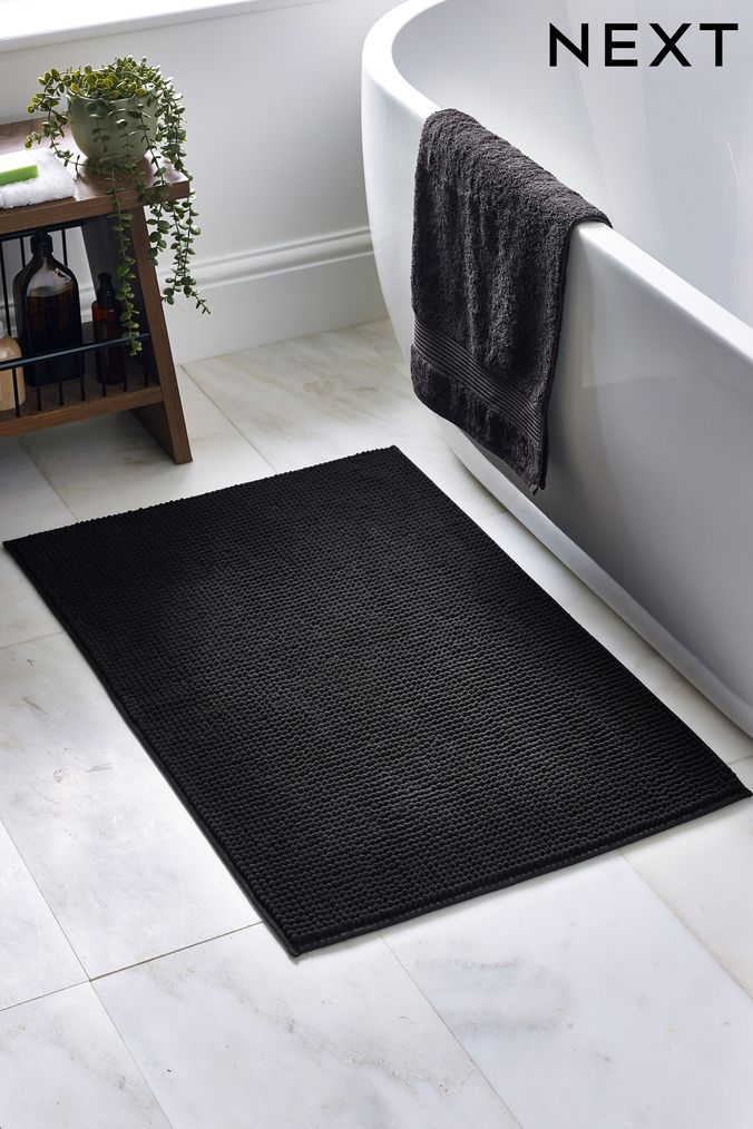Black shop shower mat