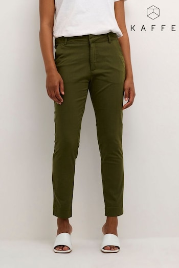 Kaffe Green Lea Chino 7/8 Trousers (U43915) | £65