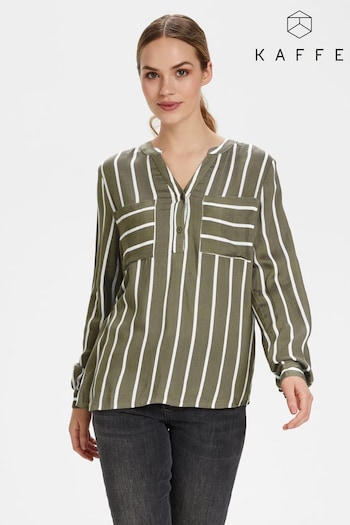Kaffe Green Babara Long Sleeve Shirt Blouse (U43917) | £35