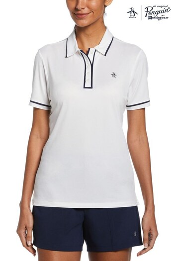 Original Penguin Golf Ladies Veronica White Polo Shirt (U44314) | £45