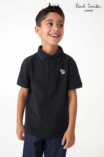 Paul Smith Junior Boys Short Sleeve Zebra Logo Polo Shirt (U44628) | £45