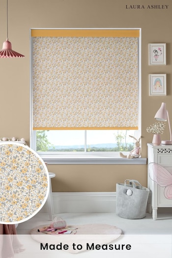 Laura Ashley Yellow Libby Floral Made To Measure Roller Blind (U44737) | £58