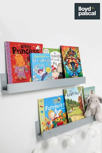 Lloyd Pascal Grey Kids Set Of 2 Shelves (U44805) | £30