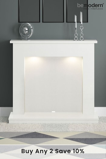 Be Modern White Allensford Marble Inglenook Fireplace Surround (U44861) | £925