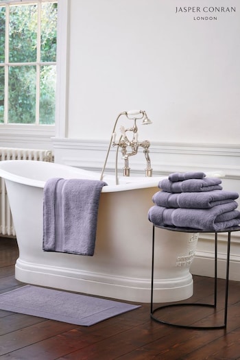 Jasper Conran London Lavender Grey Zero Twist Cotton Lightweight Soft Fast Drying Towel (U44907) | £15 - £40