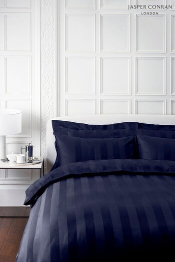Accent & Armchairs Navy Blue Accent & Armchairs 500 Thread Count Satin Stripe Pillowcase (U44963) | £20