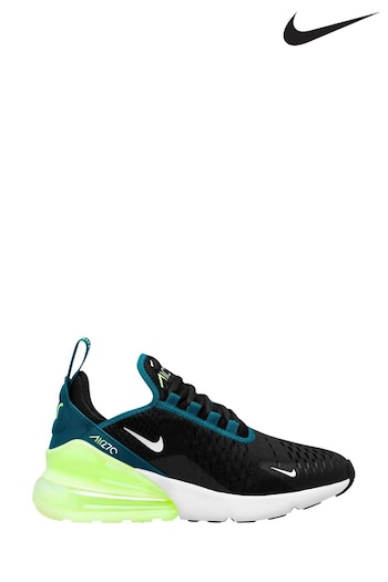 Nike Black/Lime Air Max 270 Youth Trainers (U45752) | £90
