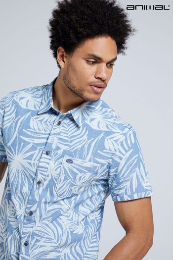 Animal Mens Blue Jamie Organic Shirt (U45798) | £45