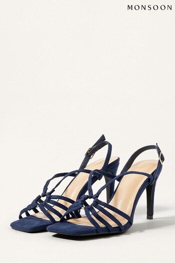 Monsoon Blue Barely There Ring Detail Heels (U45978) | £55