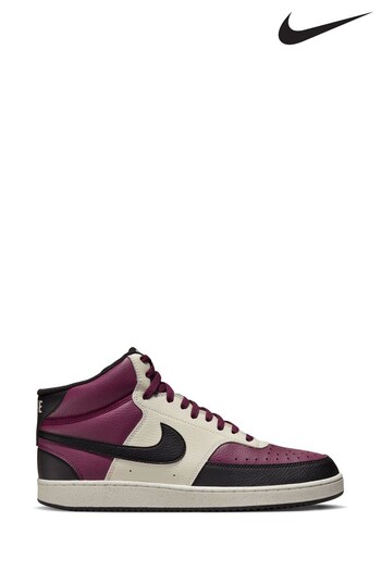 Nike cleat Red Court Vision Mid Trainers (U46282) | £75
