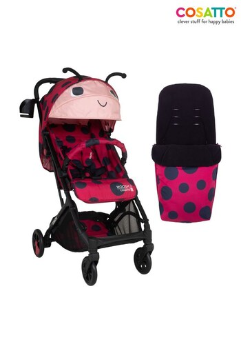 Cosatto Pink Lovebug Woosh 3 Stroller With Footmuff (U46387) | £280