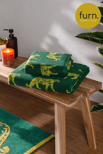 furn. Orange Leopard Cotton Towel (U46925) | £17 - £20