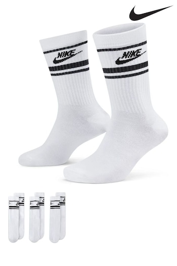 Nike White Nike Sportswear Everyday Essential White Crew Socks (U47540) | £17