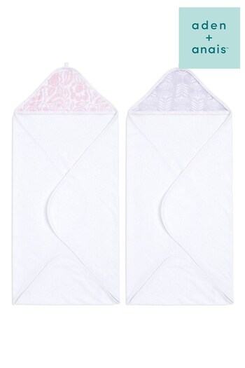 aden + anais Essentials Hooded Towel 2 Pack Damsel (U47855) | £22